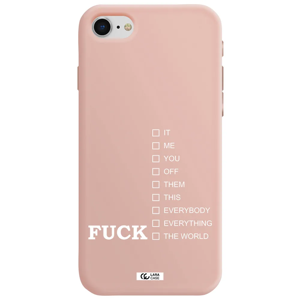 F#*K Ways Apple iPhone se 2020 Silicone pastel pink Case