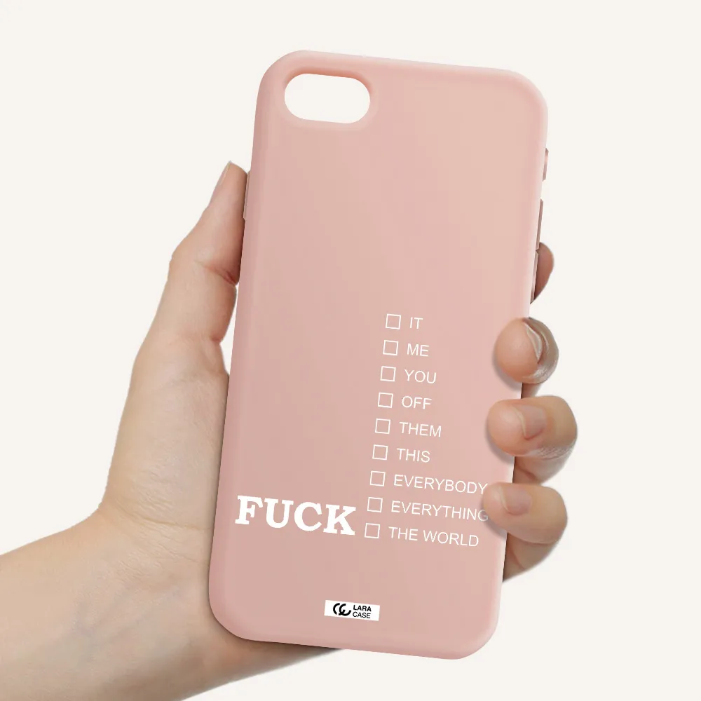 F#*K Ways Apple iPhone se 2020 Silicone pastel pink Case