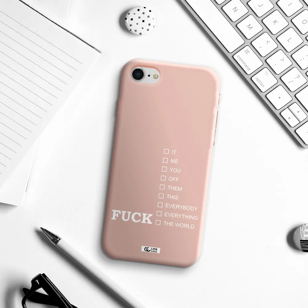 F#*K Ways Apple iPhone se 2020 Silicone pastel pink Case
