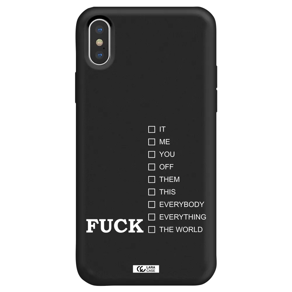F#*K Ways Apple iPhone X Silicone black Case