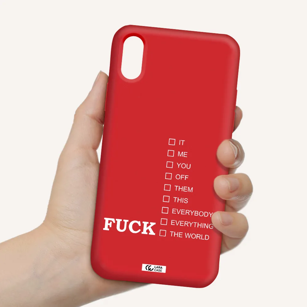 F#*K Ways Apple iPhone X Silicone Imperial Red Case