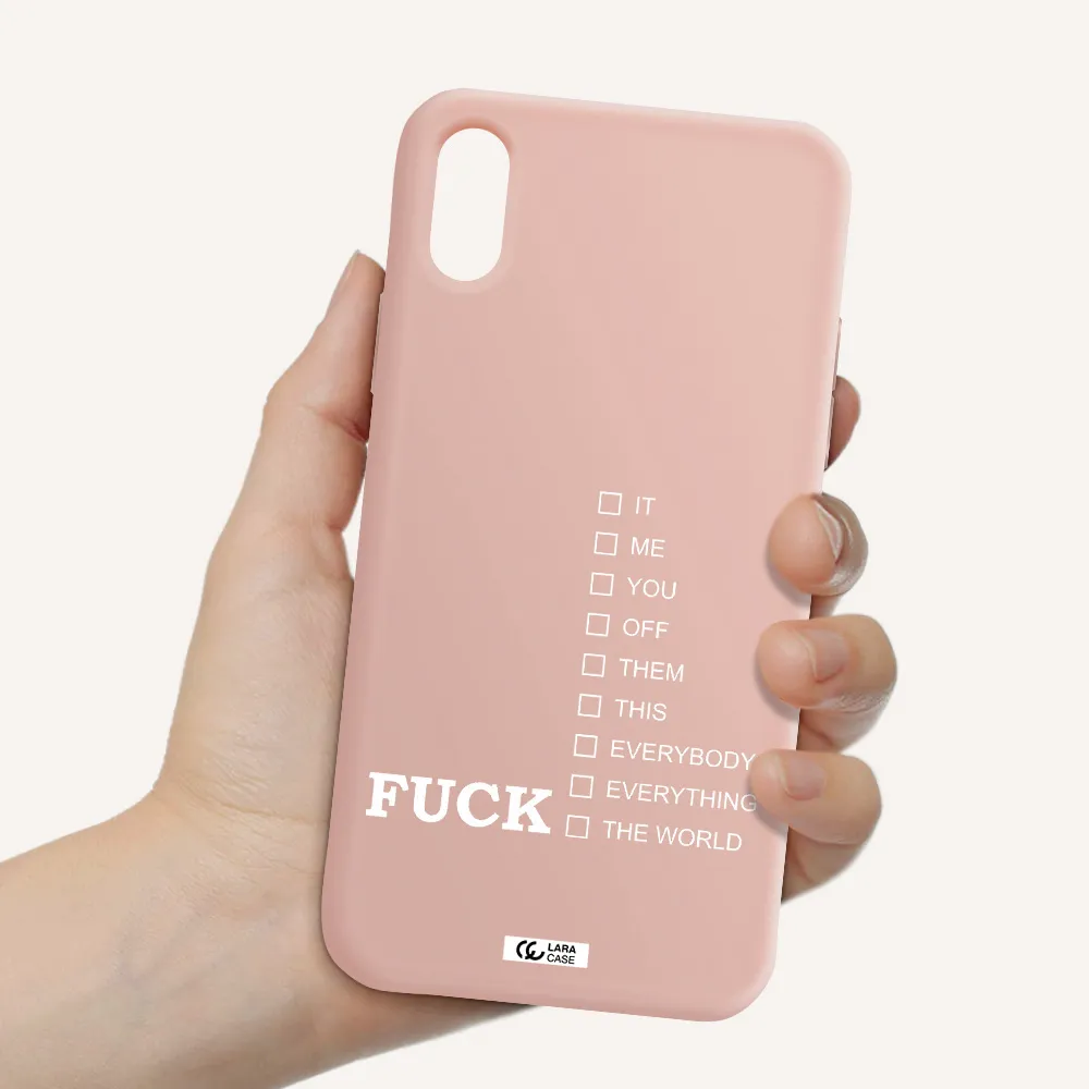 F#*K Ways Apple iPhone X Silicone pastel pink Case