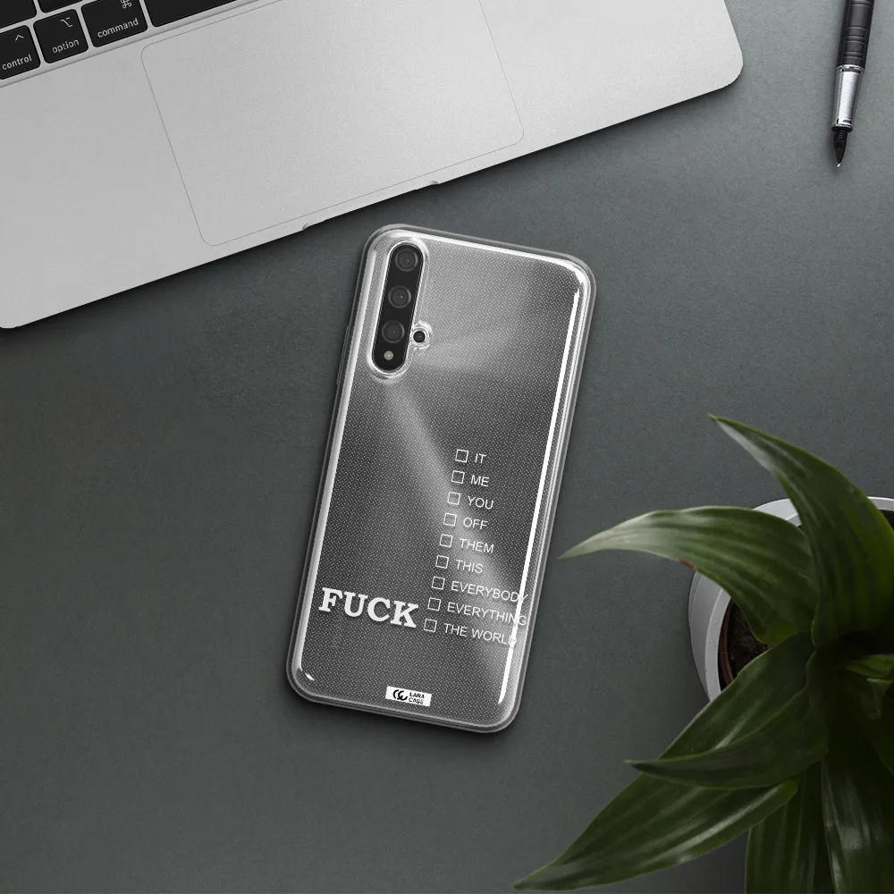 F#*K Ways Huawei Nova 5t Clear TPU Case