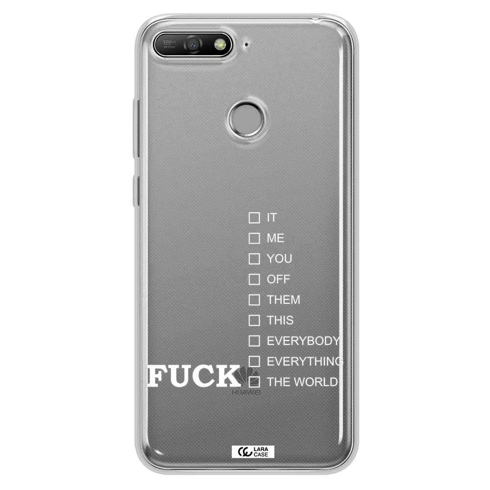 F#*K Ways Huawei Y6 Prime 2018 Clear TPU Case