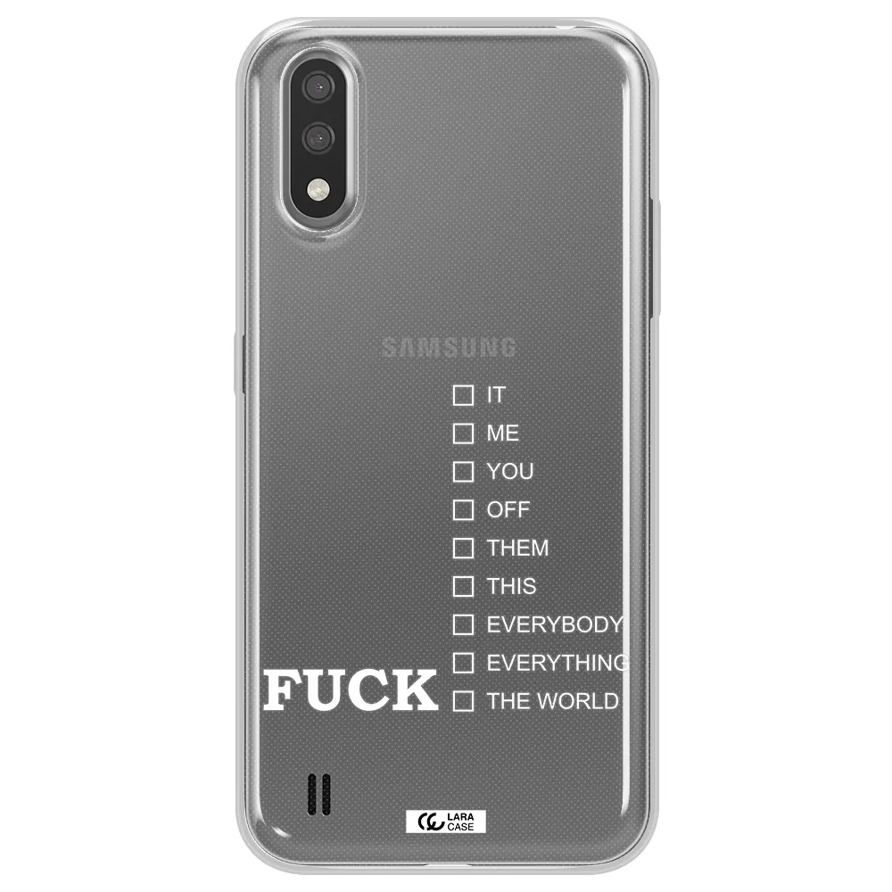 F#*K Ways Samsung A01 Clear TPU Case