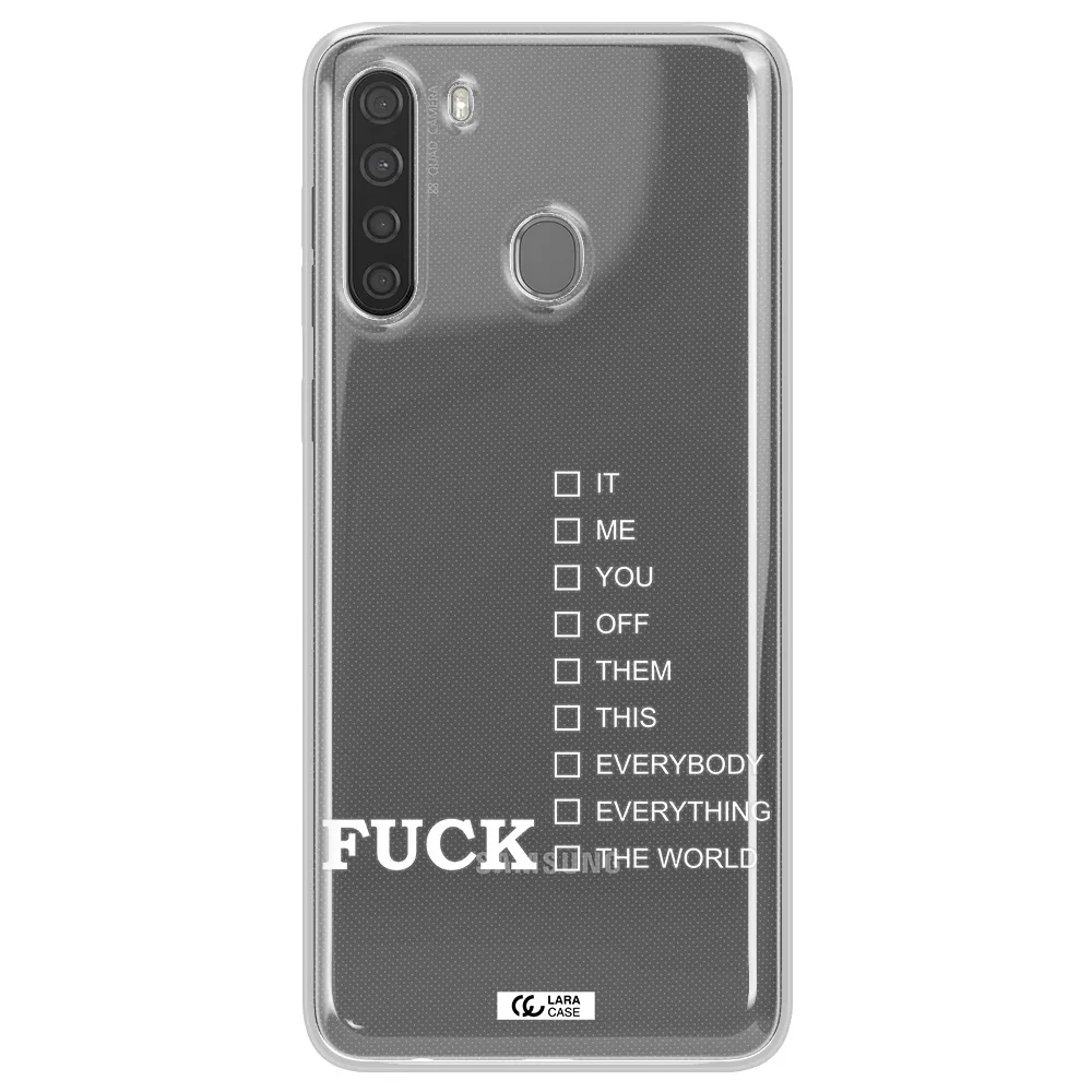 F#*K Ways Samsung A21 Clear TPU Case