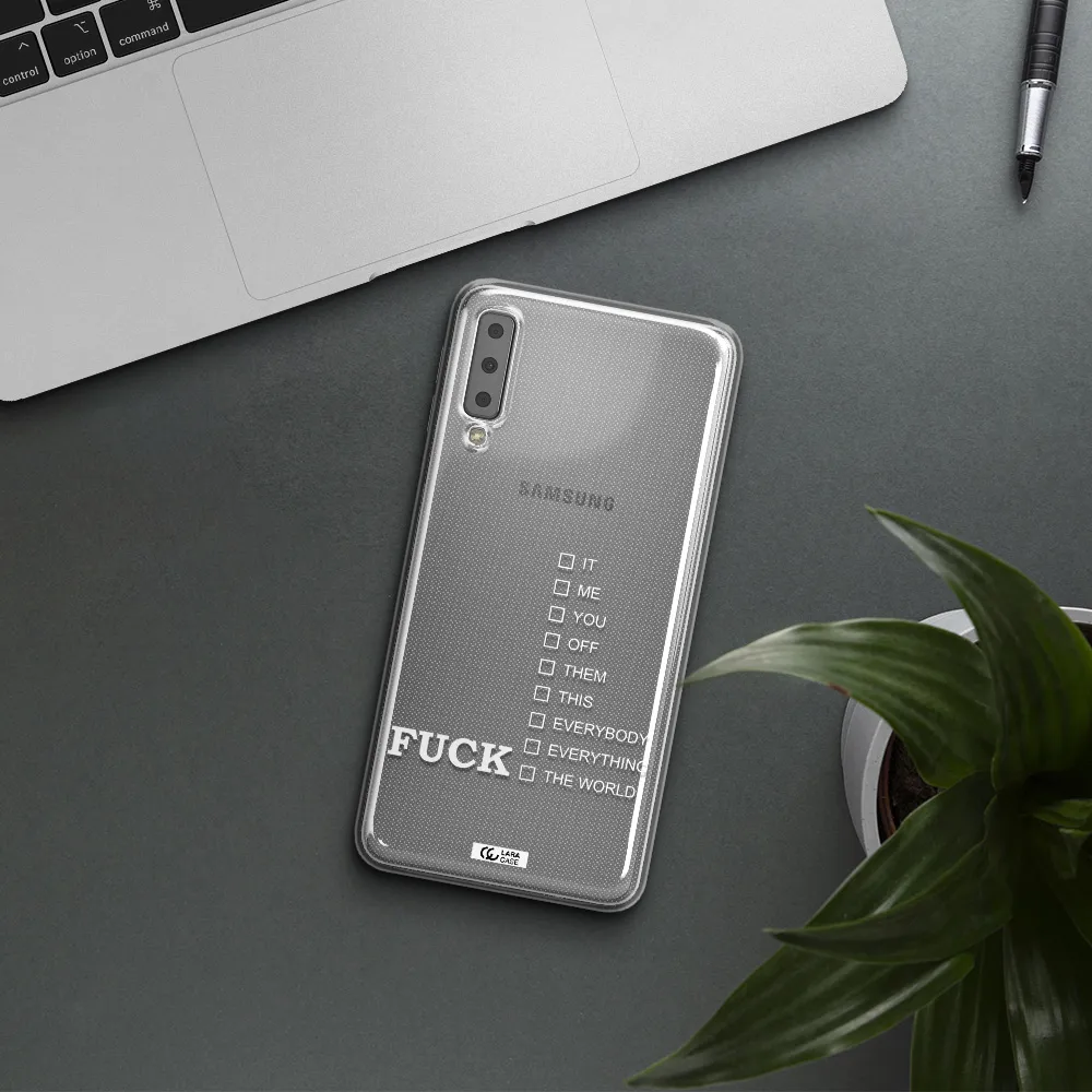 F#*K Ways Samsung A7 2018 Clear TPU Case