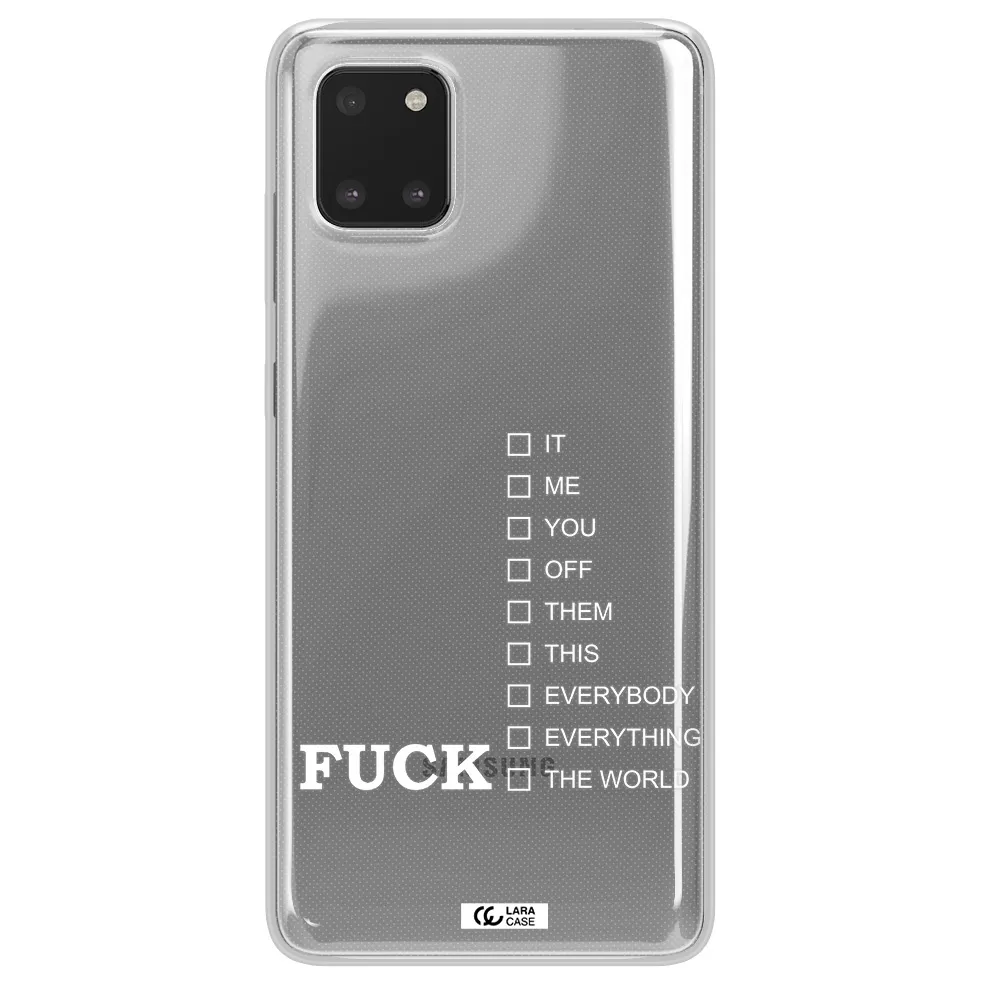 F#*K Ways Samsung A81 Clear TPU Case