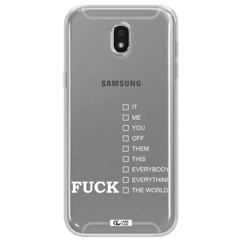 F#*K Ways Samsung J5 2017 Clear TPU Case