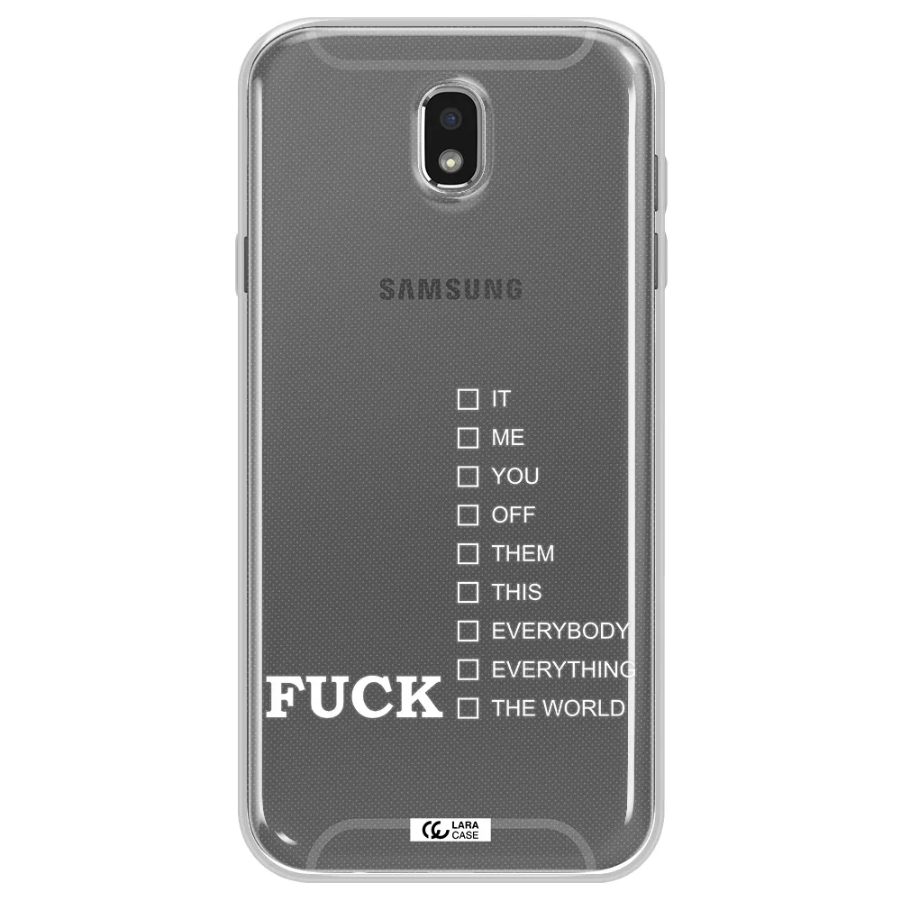 F#*K Ways Samsung J7 Pro Clear TPU Case