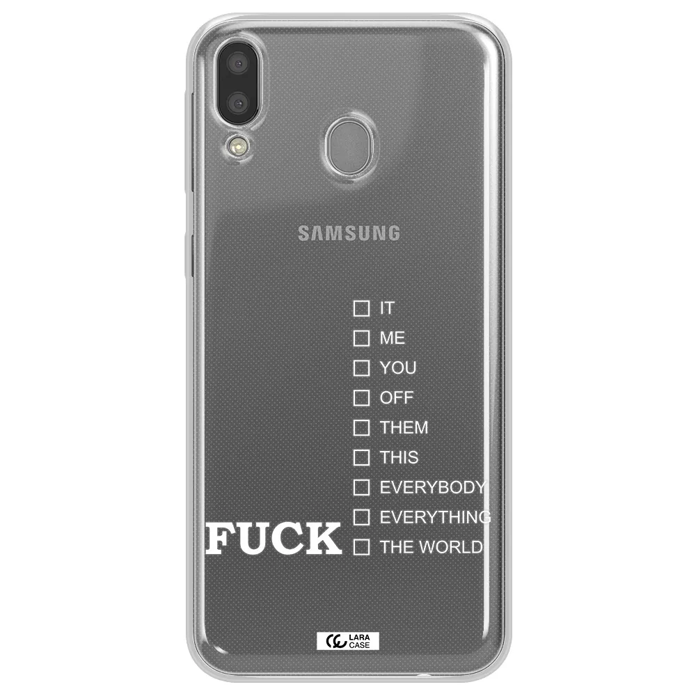 F#*K Ways Samsung M20 Clear TPU Case