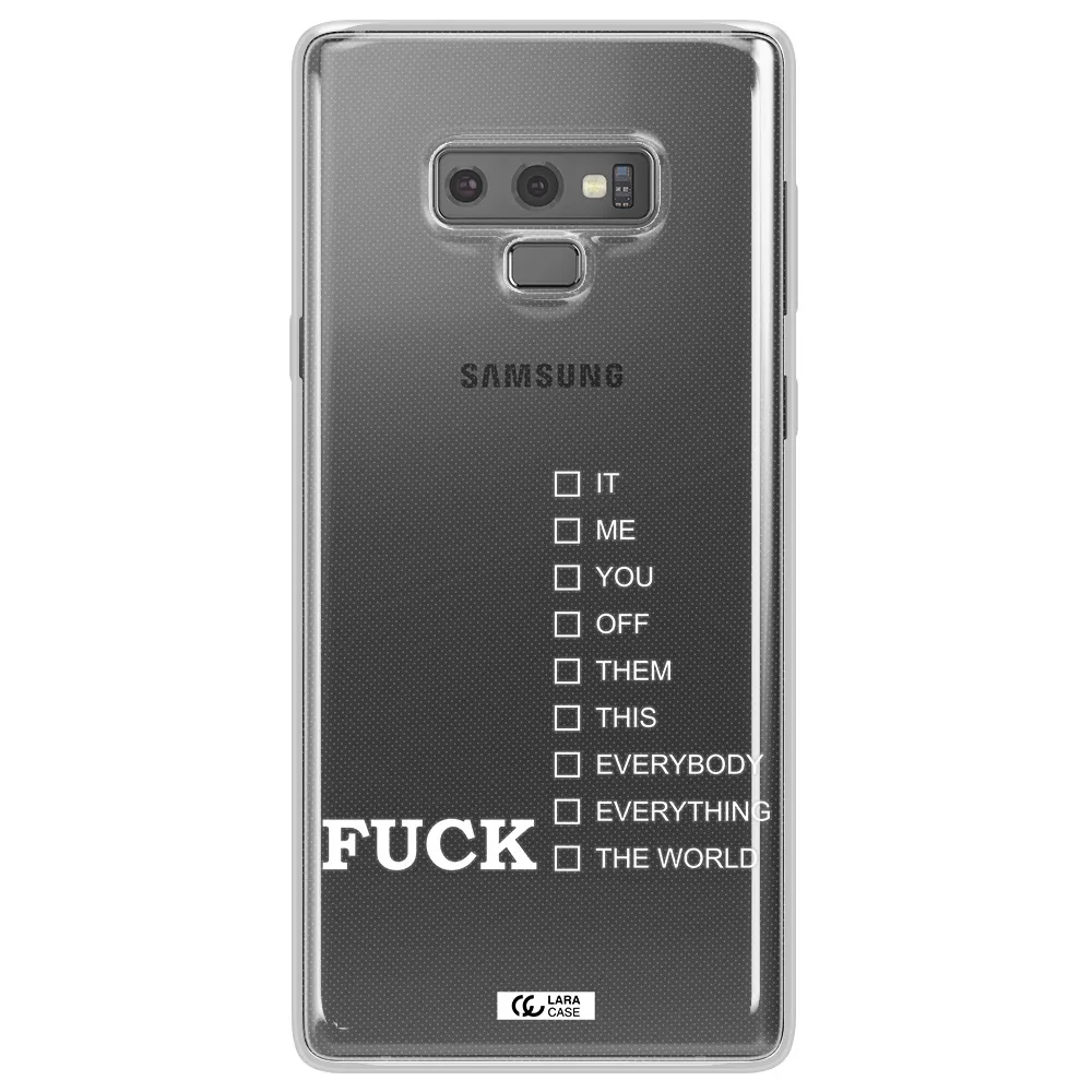 F#*K Ways Samsung Note 9 Clear TPU Case