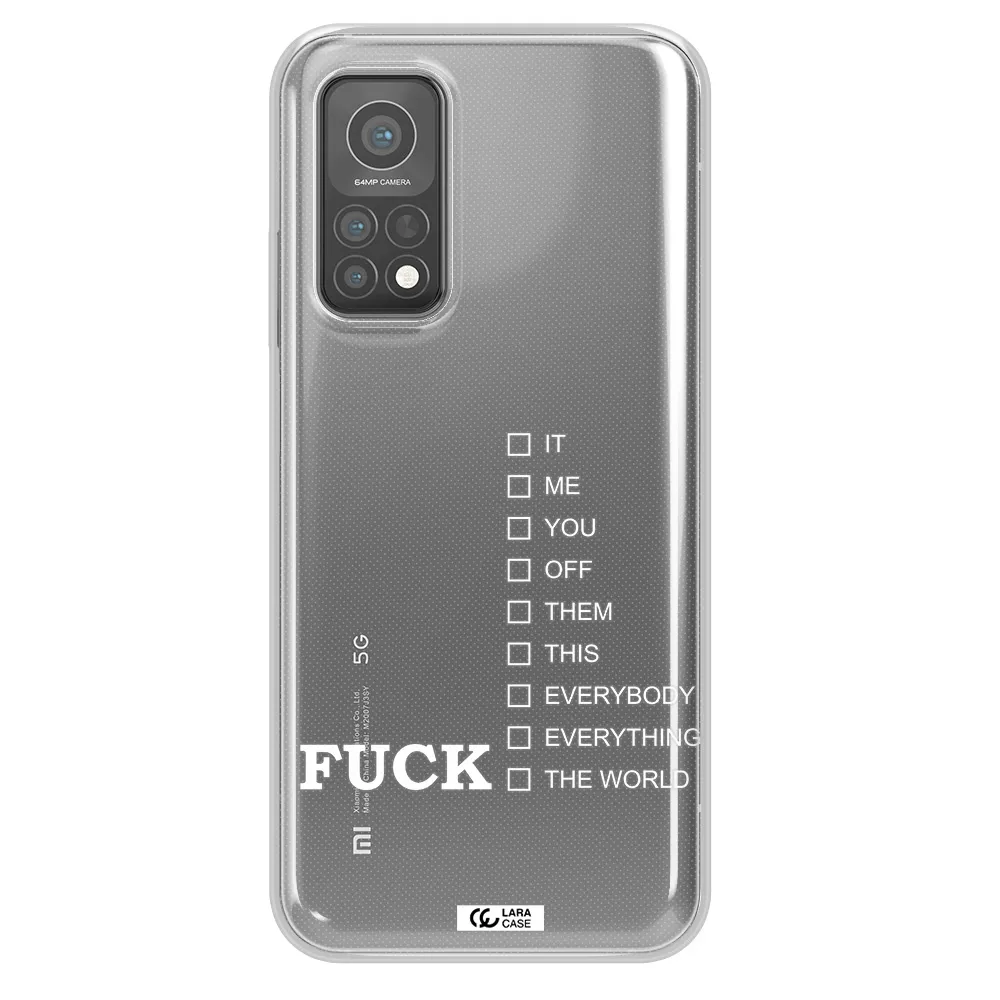 F#*K Ways Xiaomi Mi 10 T Pro Clear TPU Case