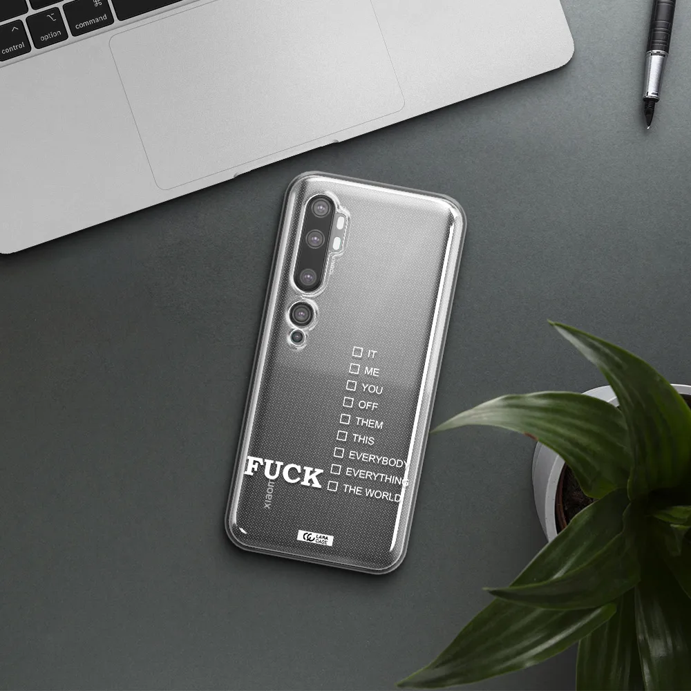 F#*K Ways Xiaomi Mi Note 10 Clear TPU Case