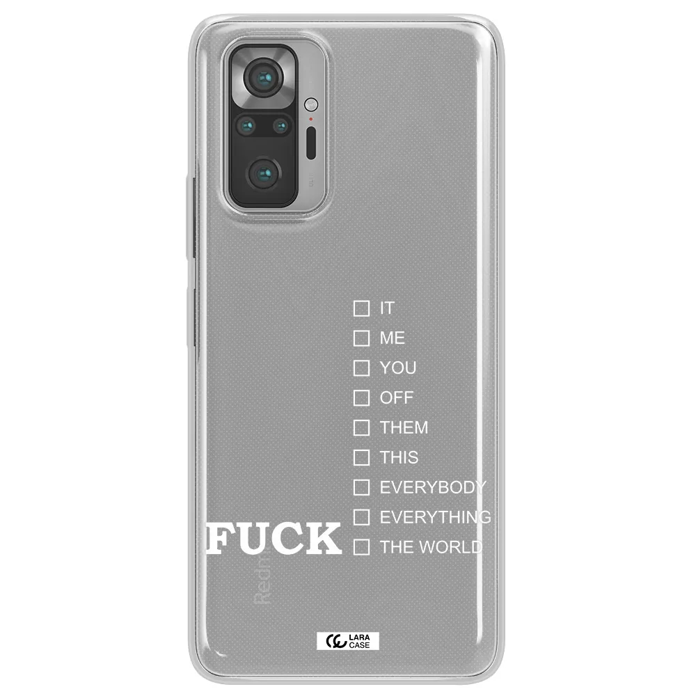 F#*K Ways Xiaomi Note 10 Pro Clear TPU Case