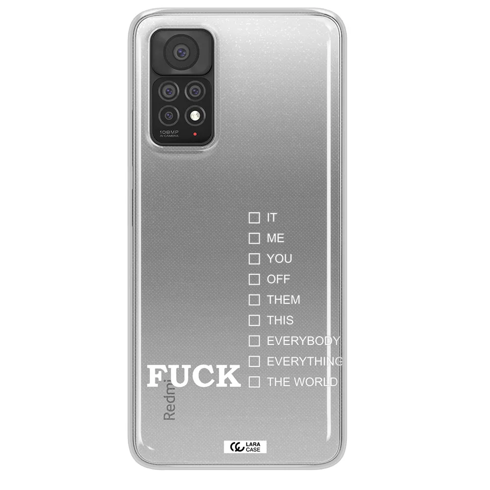 F#*K Ways Xiaomi Note 11 Pro Clear TPU Case