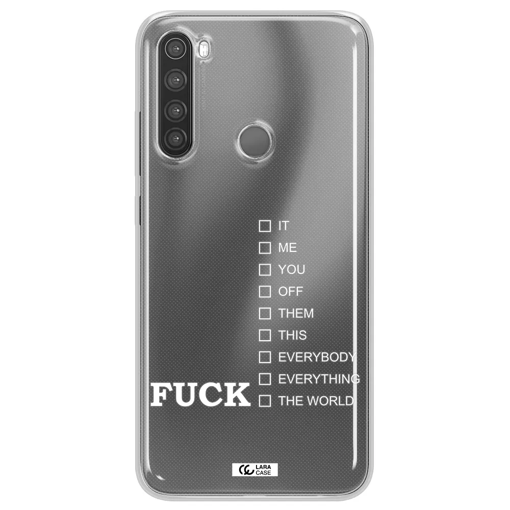 F#*K Ways Xiaomi Note 8 Clear TPU Case