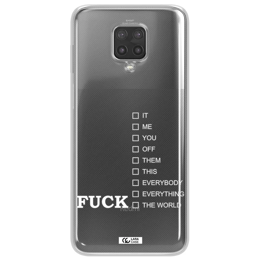 F#*K Ways Xiaomi Note 9 Pro Clear TPU Case