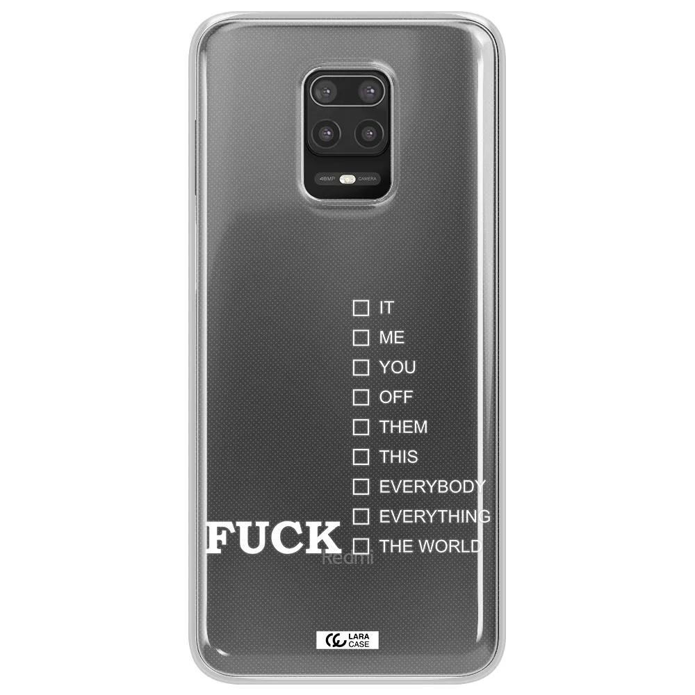 F#*K Ways Xiaomi Note 9S Clear TPU Case