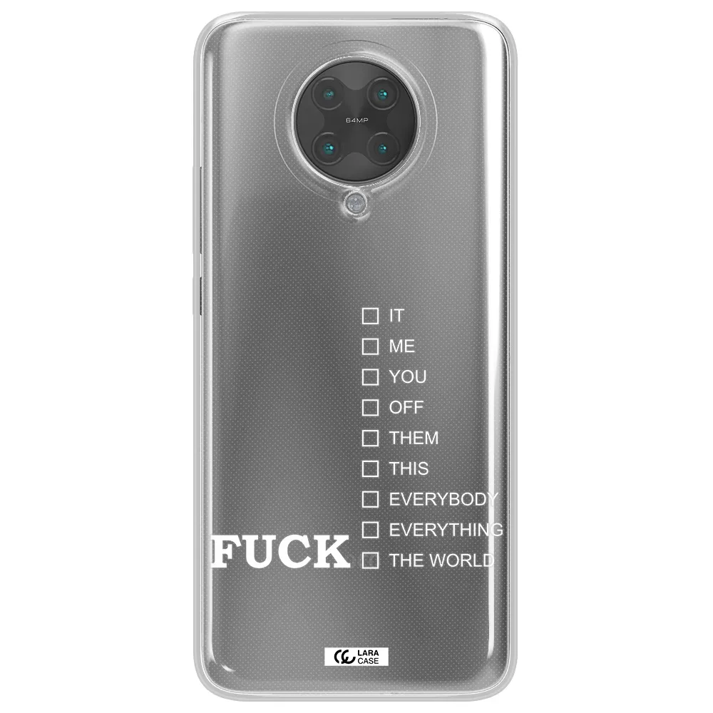 F#*K Ways Xiaomi Poco F2 Pro Clear TPU Case