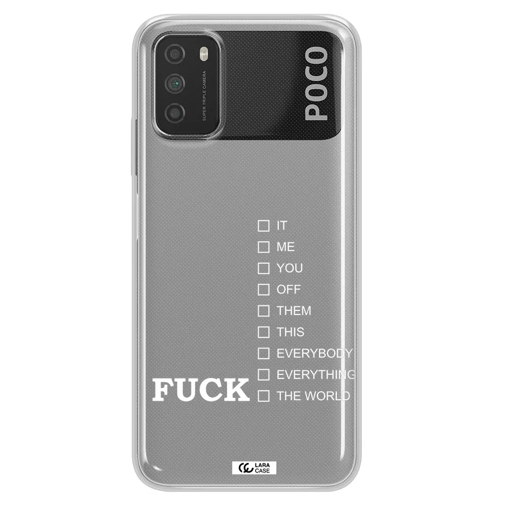 F#*K Ways Xiaomi Poco M3 Clear TPU Case