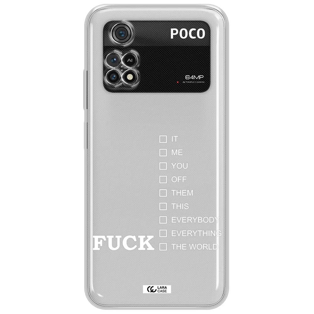 F#*K Ways Xiaomi Poco M4 Pro 4G Clear Tpu Case