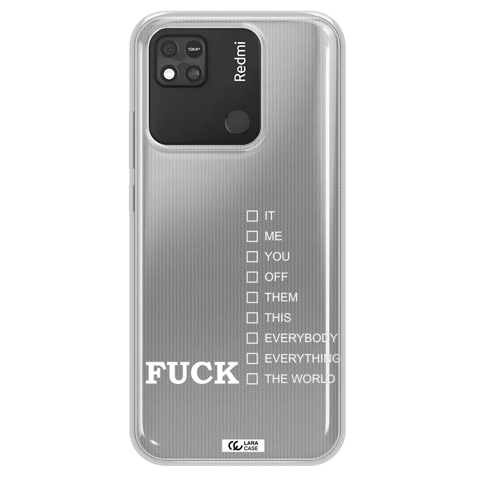 F#*K Ways Xiaomi Redmi 10A Clear TPU Case