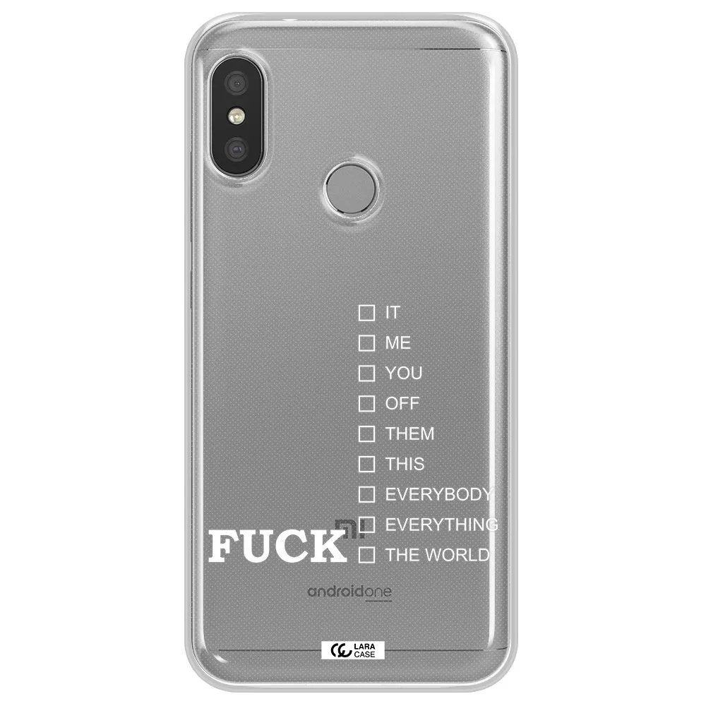 F#*K Ways Xiaomi Redmi 6 Pro Clear TPU Case
