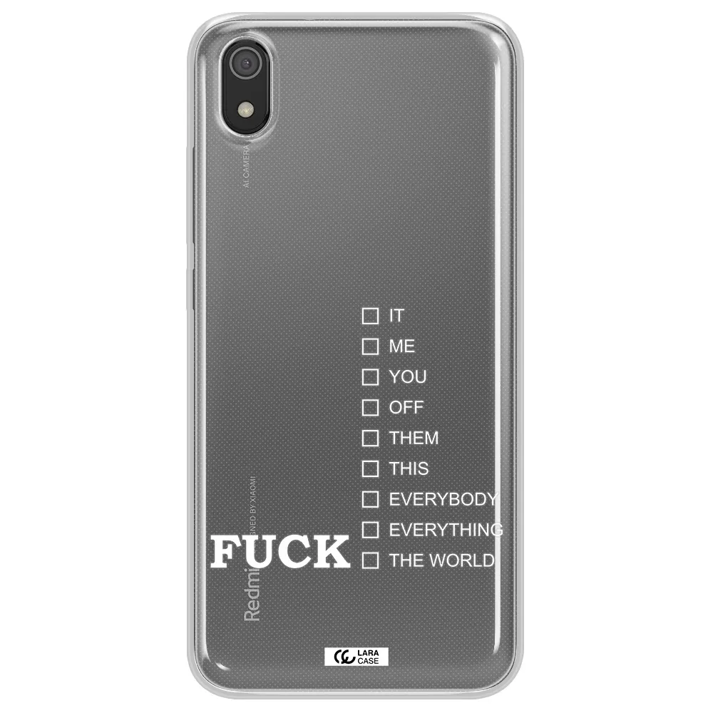 F#*K Ways Xiaomi Redmi 7A Clear TPU Case