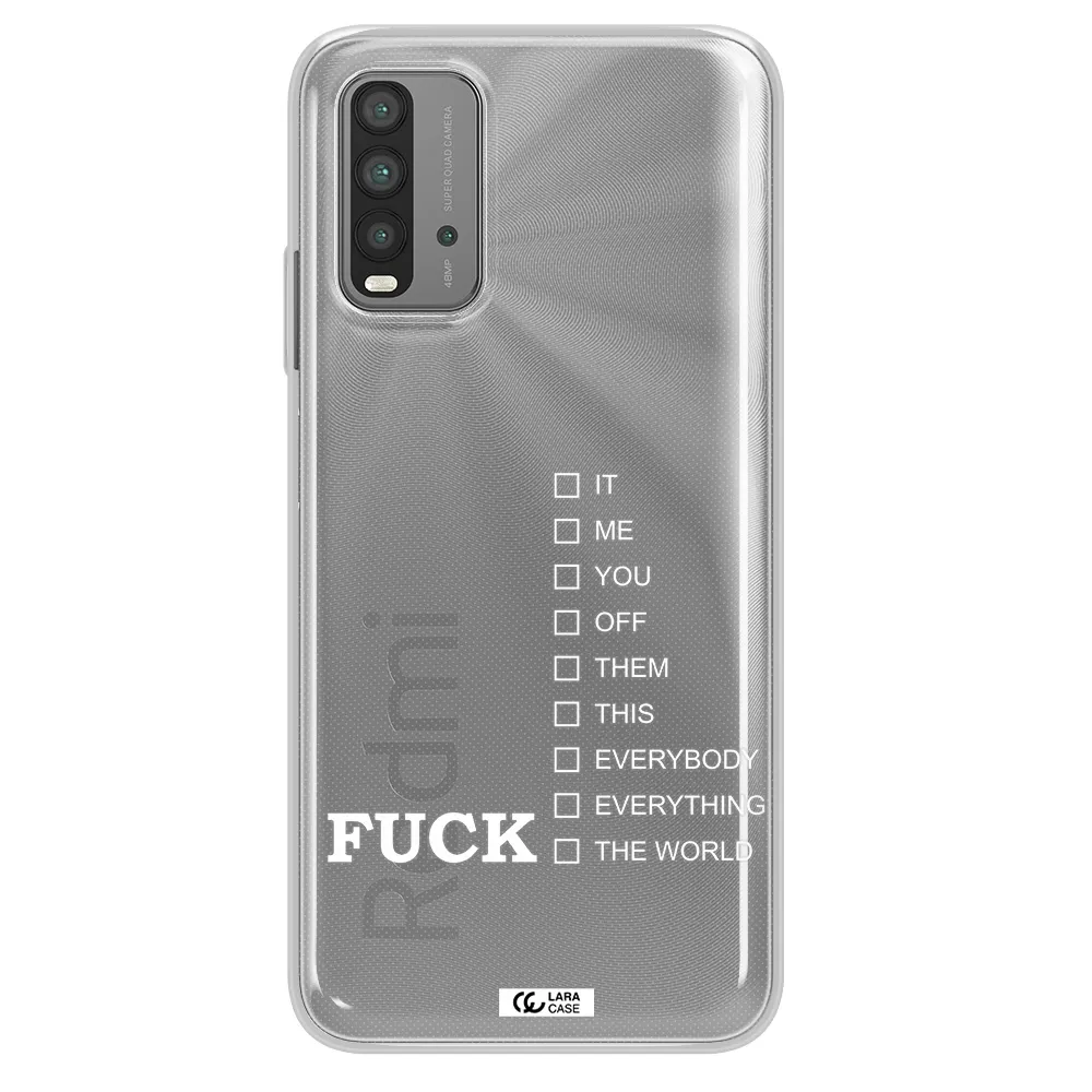 F#*K Ways Xiaomi Redmi 9T Clear TPU Case