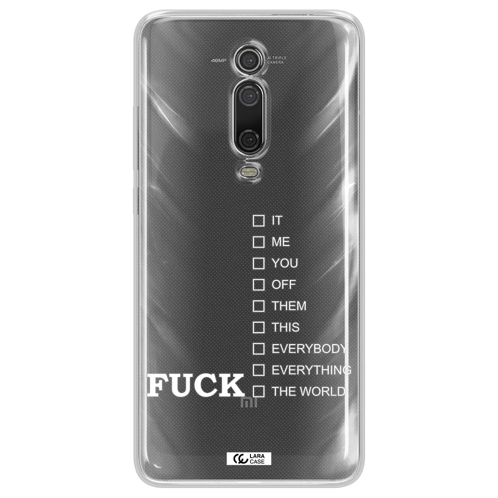 F#*K Ways Xiaomi Redmi K20 Clear Tpu Case