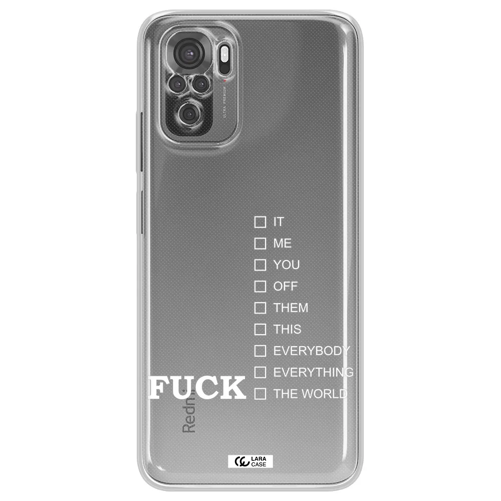 F#*K Ways Xiaomi Redmi Note 10S Clear Tpu Case
