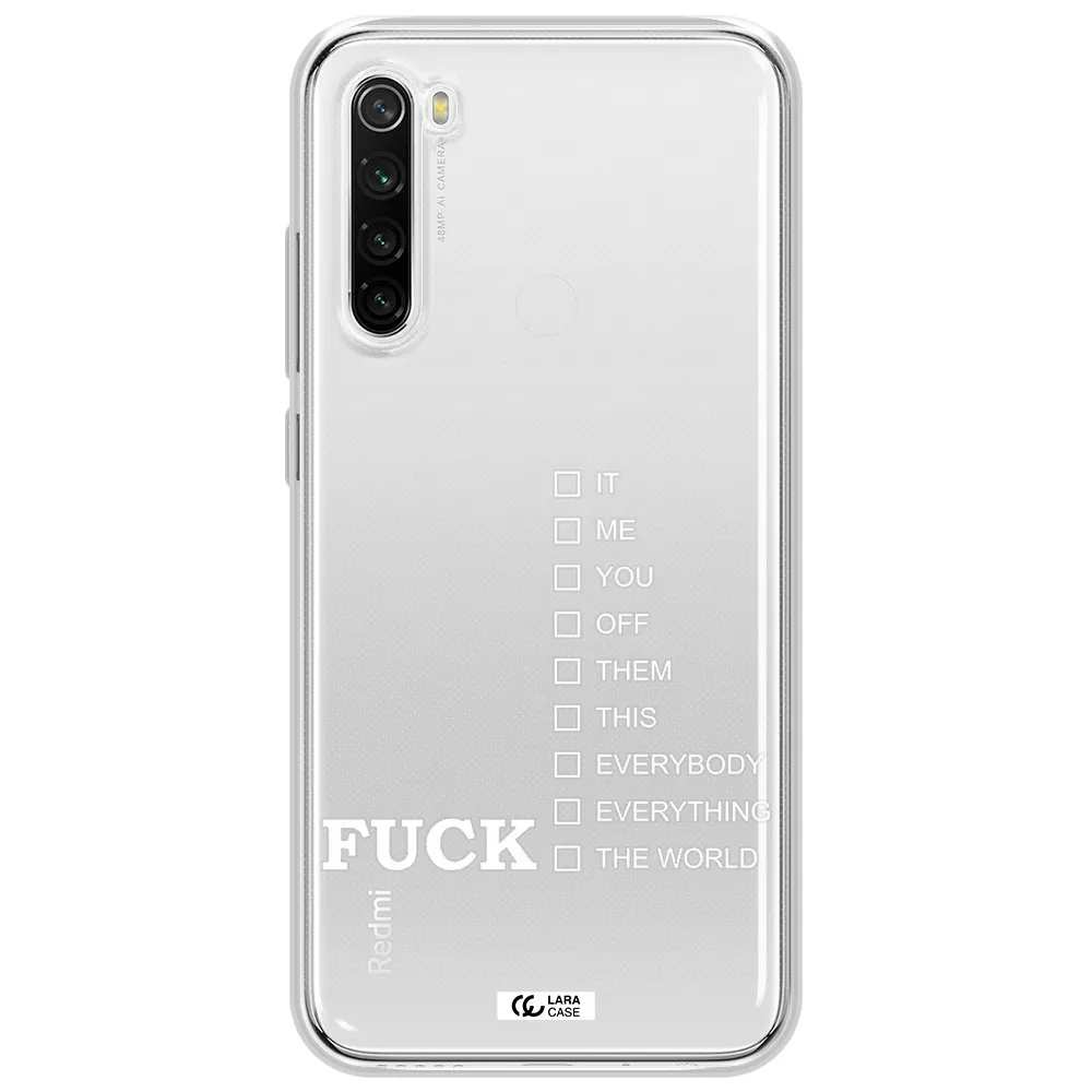 F#*K Ways Xiaomi Redmi Note 8T Clear Tpu Case