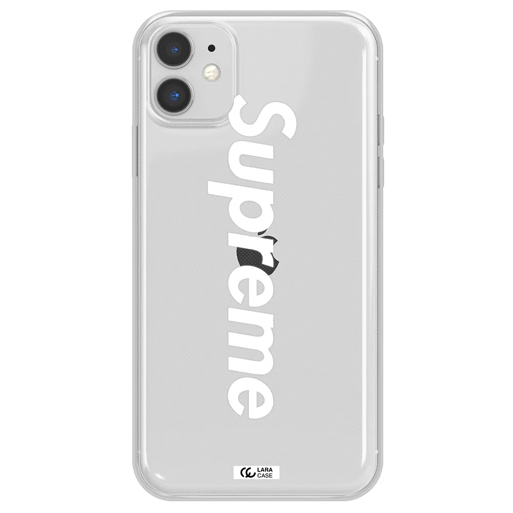 Supreme Vertical Apple iPhone 11 Clear TPU Case