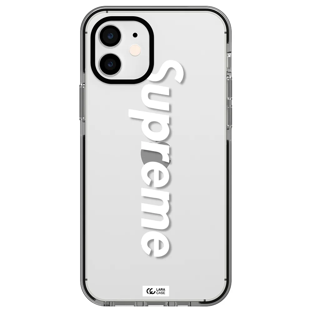 Supreme Vertical Apple iPhone 11 impact black border Case