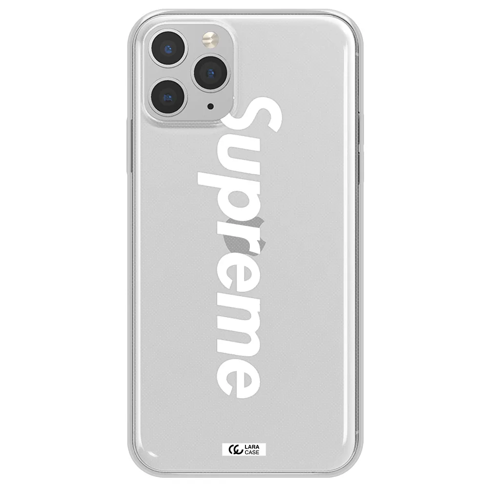 Supreme Vertical Apple iPhone 11 pro Clear TPU Case