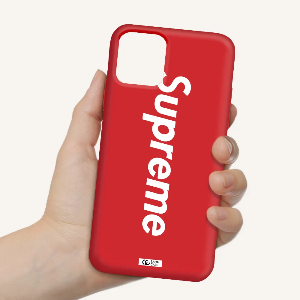 Supreme Vertical Apple iPhone 11 pro max Silicone Imperial Red Case