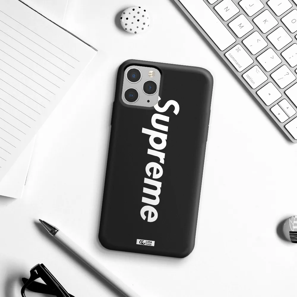 Supreme Vertical Apple iPhone 11 pro Silicone black Case