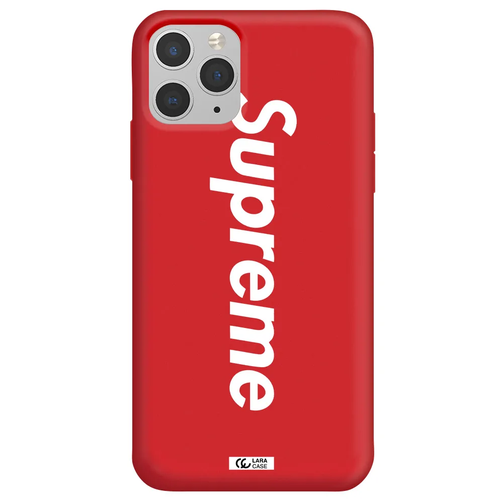 Supreme Vertical Apple iPhone 11 pro Silicone Imperial Red Case
