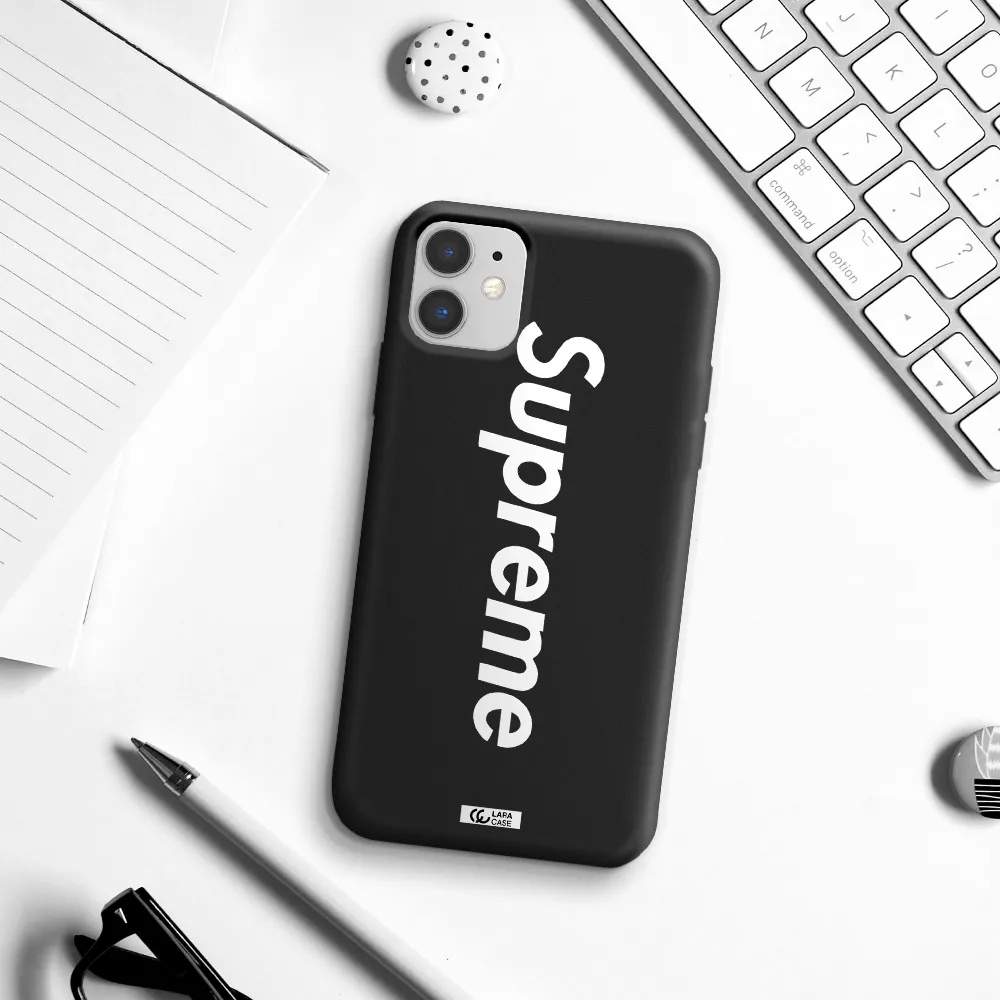 Supreme Vertical Apple iPhone 11 Silicone black Case