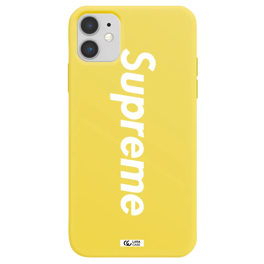 Supreme Vertical Apple iPhone 11 Silicone canary yellow Case