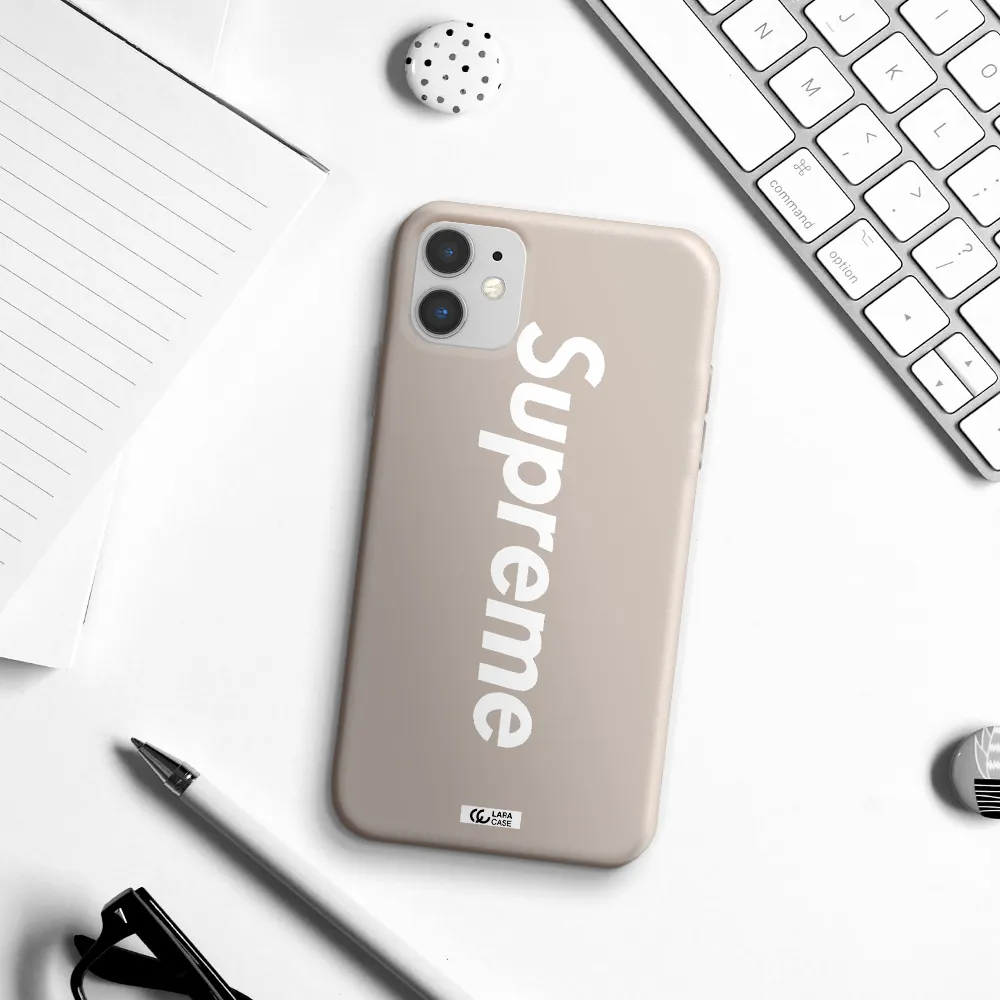 Supreme Vertical Apple iPhone 11 Silicone Stone Case