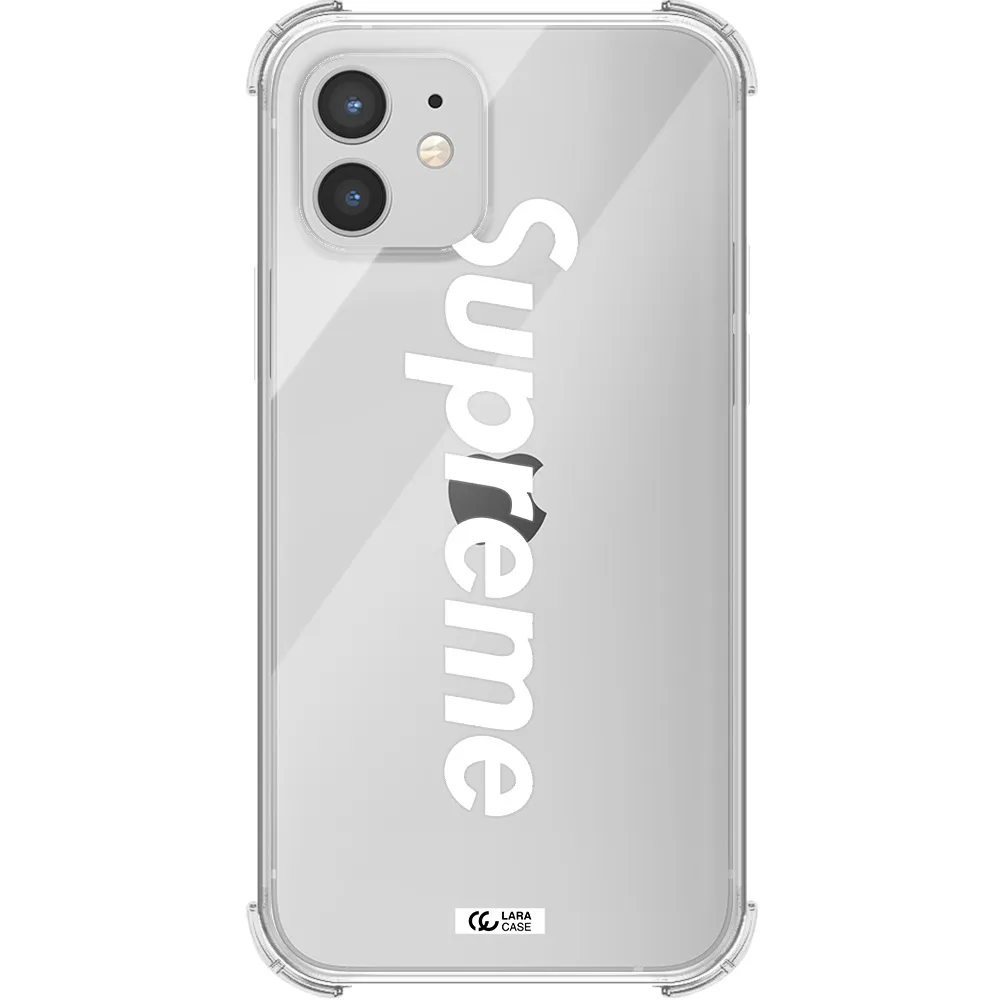 Supreme Vertical Apple iPhone 12 Clear PC Case