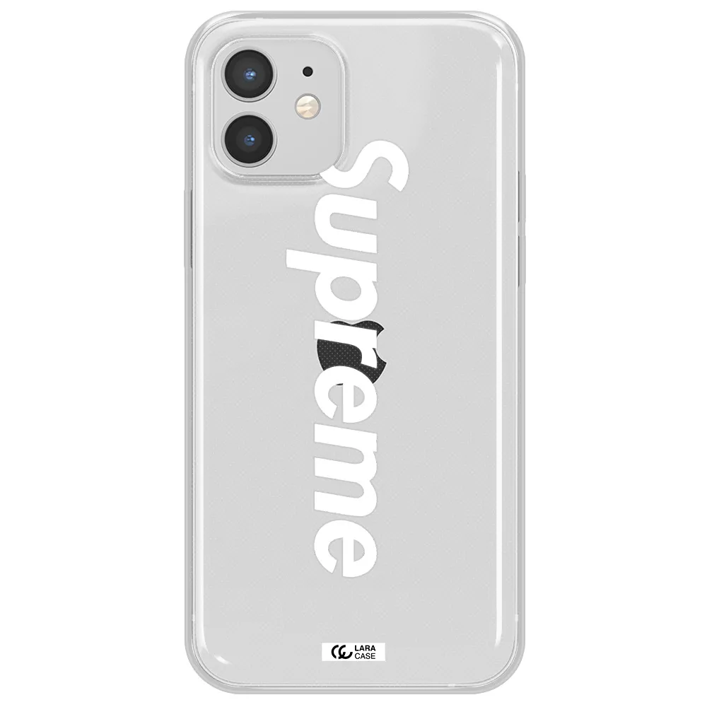 Supreme Vertical Apple iPhone 12 mini Clear TPU Case