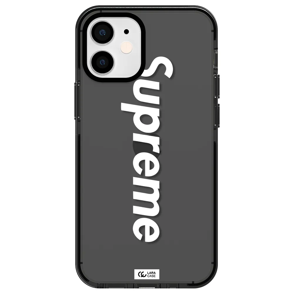 Supreme Vertical Apple iPhone 12 mini impact Smoke Black Case