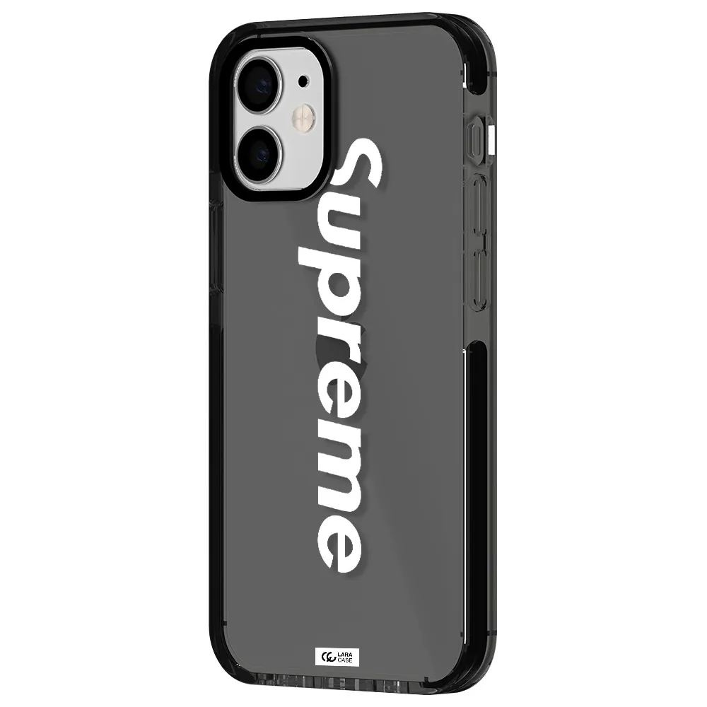 Supreme Vertical Apple iPhone 12 mini impact Smoke Black Case
