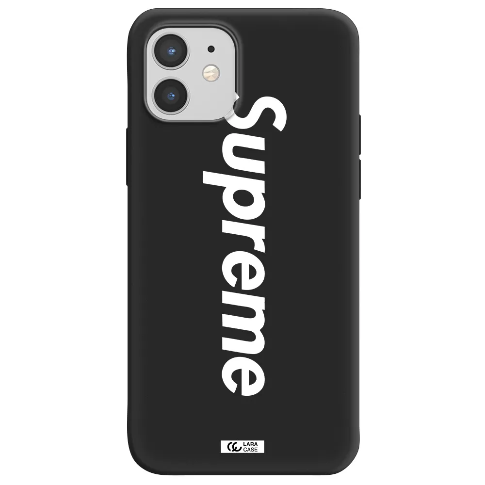 Supreme Vertical Apple iPhone 12 mini Silicone black Case