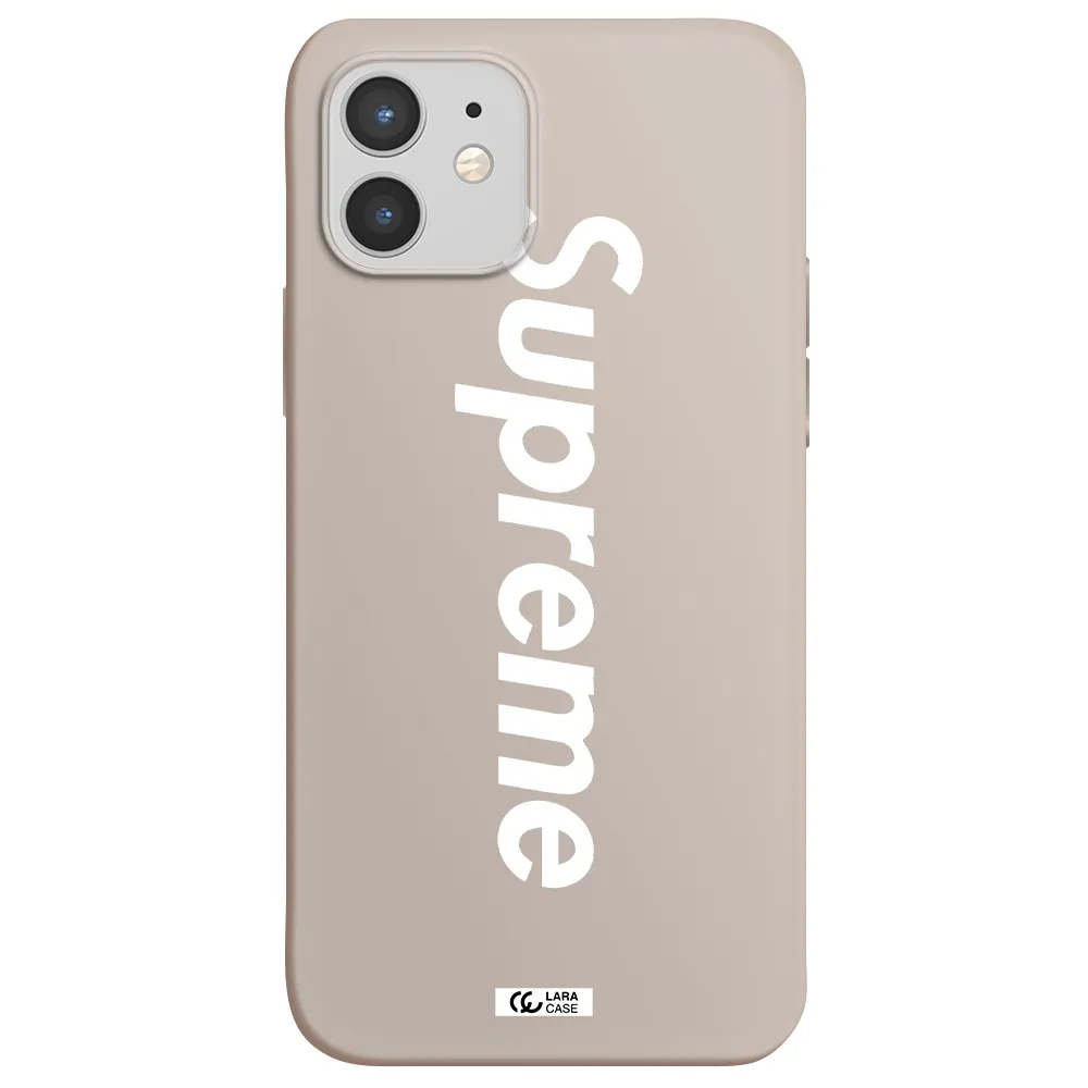 Supreme Vertical Apple iPhone 12 mini Silicone Stone Case