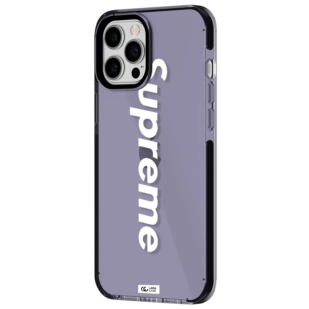 Supreme Vertical Apple iPhone 12 pro max impact Lilac Case