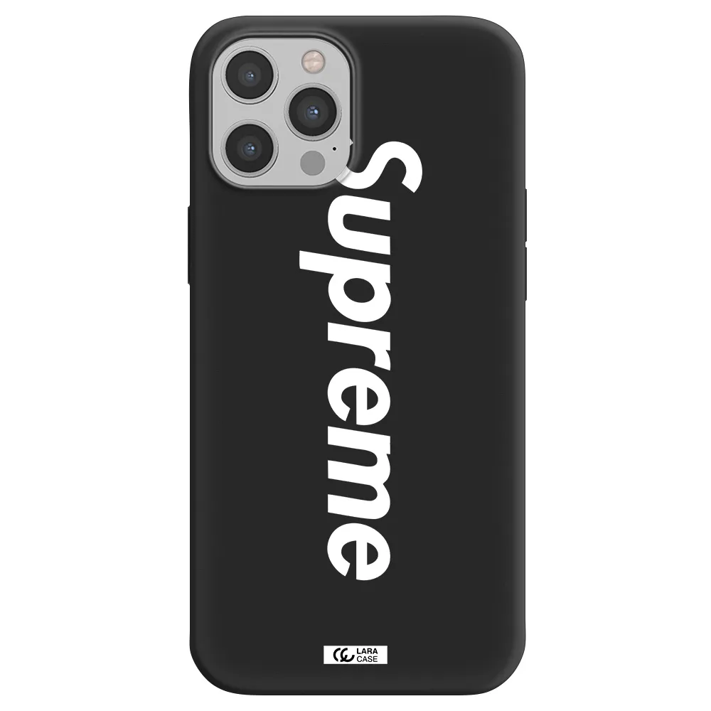 Supreme Vertical Apple iPhone 12 pro max Silicone black Case